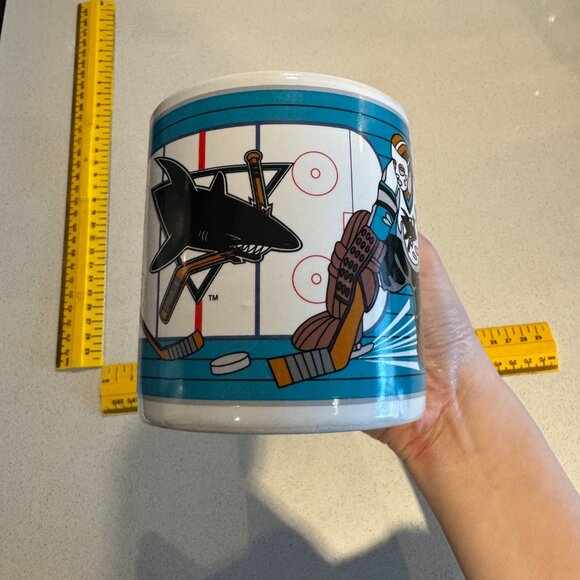 vintage san jose sharks ceramic mug made in korea - Picture 5 of 14